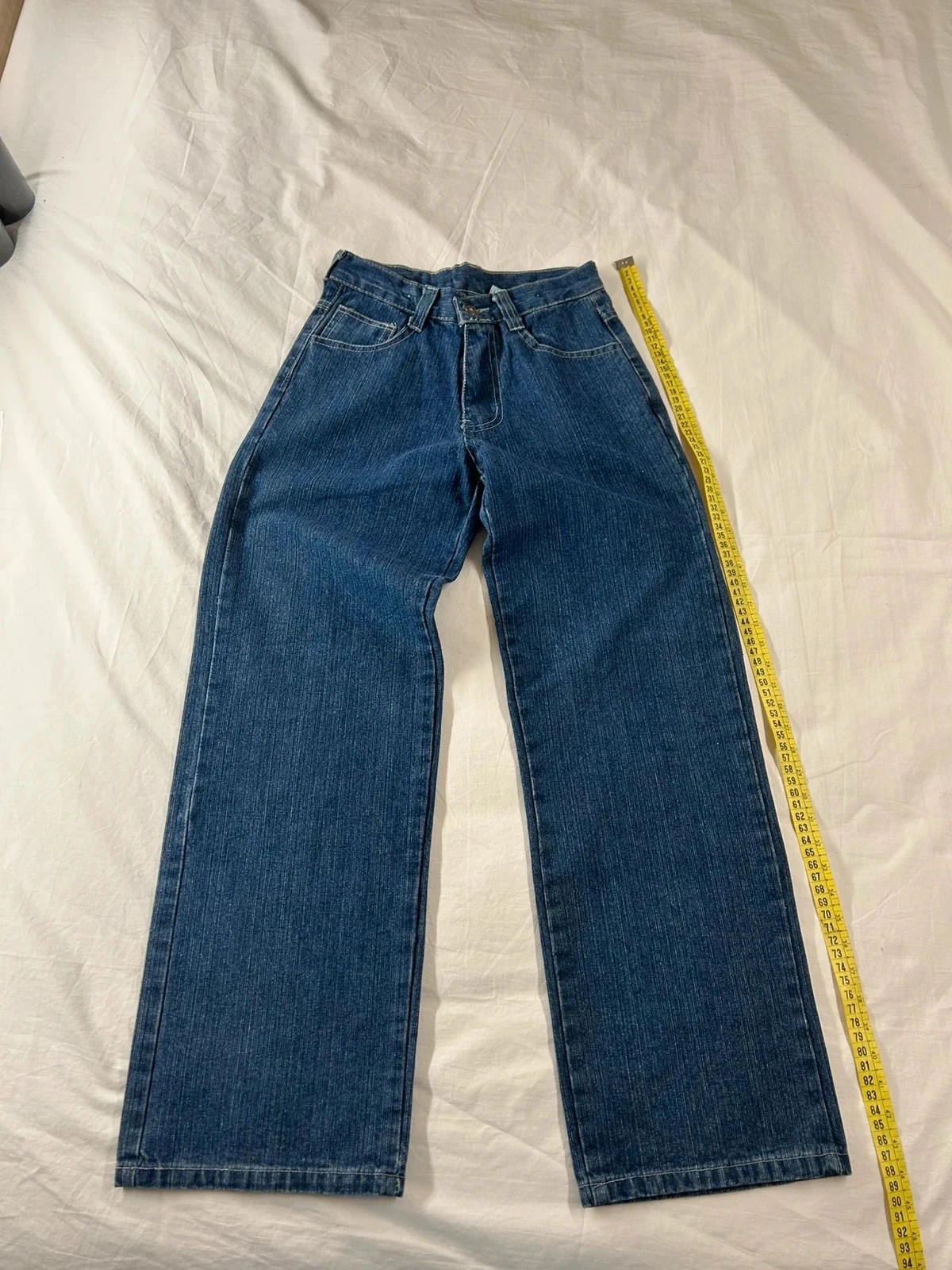 Jean bleu marine vintage taille haute